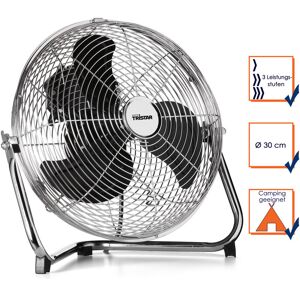 Tristar Bodenventilator in silber, ø 30cm, 55 Watt, 3 Leistungsstufen, 130° Winkel