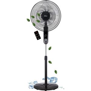 Zilan - Standventilator mit Fernbedienung LED-Display 7,5h Timer 3 Geschwindigkeitsstufen Oszillierender Ventilator Windmaschine 40 cm oszillierend