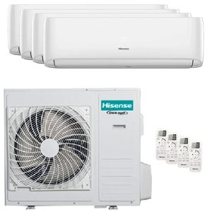 Hisense Hi-Comfort Quadri Split Klimaanlage 7000+7000+12000+12000 BTU Wechselrichter A++ WLAN Außengerät 8,0 kW
