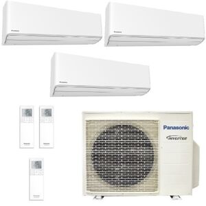 Panasonic Trio Split 2.0+2.0+5.0 kW CU-3Z68TBE CS-Z20ZKEW CS-Z20ZKEW CS-Z50ZKEW Klimaanlagen Z Etherea Weiß WiFi R-32