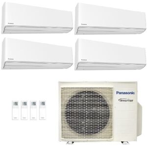 Panasonic Quadri 2.0+2.0+2.0+2.5 kW CU-4Z80TBE CS-Z20ZKEW CS-Z20ZKEW CS-Z20ZKEW CS-Z25ZKEW Klimaanlagen Z Etherea Weiß