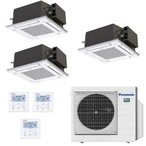 Panasonic 2.5+2.5+3.5 kW Trio Split Kassettengerät CU-3Z68TBE S-25PY3E S-25PY3E S-36PY3E Klimaanlagen 60 x 60 4 wege Steuerdraht