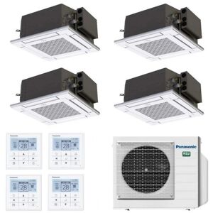 Panasonic Quadri Kassettengerät 2.5+2.5+2.5+3.5 kW CU-4Z80TBE S-25PY3E S-25PY3E S-25PY3E S-36PY3E Klimaanlagen 60 x 60 4 wege