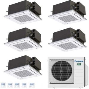 Panasonic Penta Split Kassettengerät 2.5+2.5+2.5+2.5+3.5 kW CU-5Z90TBE 4 x S-25PY3E + S-36PY3E Klimaanlagen R-32 60 x 60 4 wege