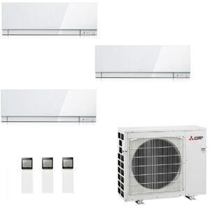 Mitsubishi Trio Split 2.0+2.0+2.0 kW MXZ-3F68VF3 MSZ-EF22VGKW MSZ-EF22VGKW MSZ-EF22VGKW Klimaanlagen Weiß WiFi R-32