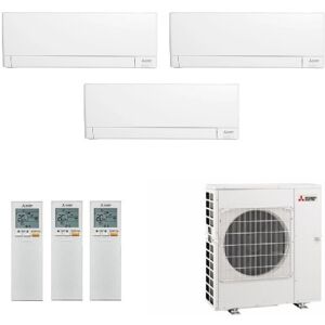 Mitsubishi Trio Split 2.5+3.5+5.0 kW MXZ-3F68VF3 MSZ-AY25VGKP MSZ-AY35VGKP MSZ-AY50VGKP Klimaanlagen Weiß 9+12+18 Btu WiFi R-32