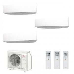 Fujitsu Trio Split KE WiFi 7+7+12 AOYG24KBTA3 ASYG07KETF ASYG07KETF ASYG12KETF Klimaanlage Weiß R-32 Klimaanlage
