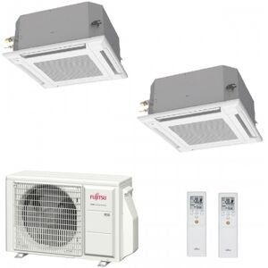 Fujitsu Duo Split Kassettengerät 9+12 Btu AOYG14KBTA2 AUXG09KVLA AUXG12KVLA Klimaanlage KV Kompakt R-32 2.5+3.5 kW