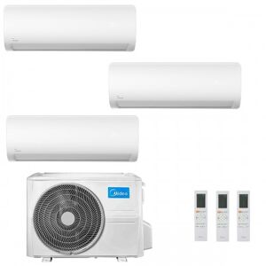 Midea Trio Split 12+12+24 Btu Xtreme Pro WF M4O-36FN8-Q MSAGBU-12HRFN8 + 2 unità MSAGDU-24HRFN8 Klimaanlagen R-32 WiFi