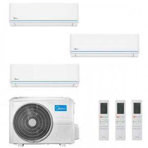 Midea Trio Split 12+12+12 Btu Evolution M3OA-27HFN8-Q con 3 unità MSAGXBU-12HRDN8 Klimaanlagen R-32 WiFi 3.5+3.5+3.5 kW