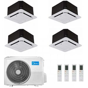 Midea Quadri Split 12+12+12+12 Btu Kassettengerät M5OE-42HFN8-Q con 4 unità MCA3U-12HRFNX(GA) Klimaanlagen R-32 A++ A+