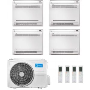 Midea Quadri Split 12+12+12+12 Btu Fußboden M4O-36FN8-Q con 4 unità MFA2U-12HRFNX(GA) Klimaanlagen R-32 A++ A+