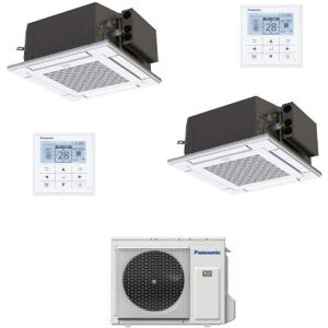 Panasonic 2.5+2.5 kW Duo Split Kassettengerät CU-2Z41TBE S-25PY3E S-25PY3E Klimaanlagen 60 x 60 4 wege Steuerdraht 9+9 Btu