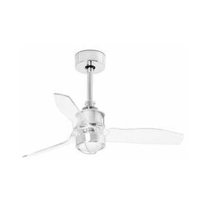 Lorefar (FARO) Faro JUST FAN LED chrom/transparent Deckenventilator 81cm EEK E [A-G]