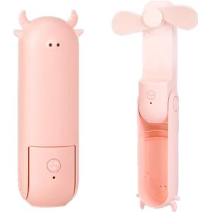 INF Håndholdt Mini Fan Calf Style USB Opladning ABS Pink 3-delt