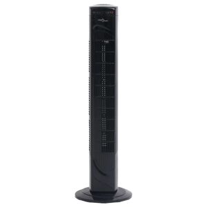 vidaXL tårnventilator med fjernbetjening og timer Φ24x80 cm sort