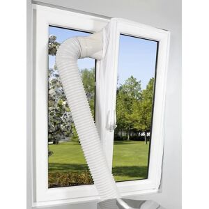 kaiserkraft Hermetización de ventanas, para aparatos de aire acondicionado portátiles, medida alrededor 4 m, en blanco