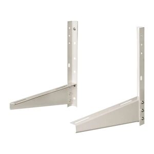 kaiserkraft Soporte de pared para sistemas de aire acondicionado split, unidad exterior, 2 soportes, blanco