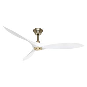 kaiserkraft Ventilador de techo ECO AIRSCREW, Ø del aspa 1520 mm, blanco mate / latón