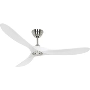 kaiserkraft Ventilador de techo ECO GENUINO, Ø del aspa 1520 mm, blanco mate / cromo