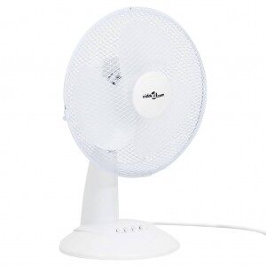 vidaXL Ventilador De Sobremesa 3 Velocidades Blanco 30 Cm 40 W