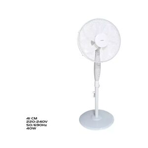 RegalosMiguel Ventilador de pie Blanco 45W