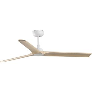 Faro Ventilador De Techo  Barcelona 33810wp Heywood Blanco Mate/arce Con Motor Dc, Smart Fan