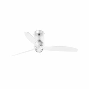 Faro Ventilador De Techo  Barcelona 33393-9 Mini Tube Fan Led Cromo/transparente