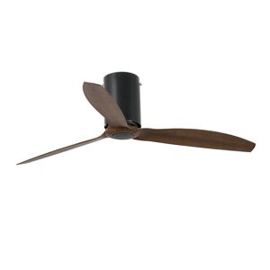 Faro Ventilador De Techo  Barcelona 32042wp Mini Tube Fan Smart Fan Negro Mate/nogal