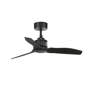 Faro Ventilador De Techo  Barcelona 33424wp Justfan Smart Fan Negro Mate