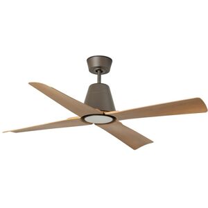 Faro Ventilador Led De Techo  Barcelona 34106wp-130 Typhoon M Smart Fan Marron Y Madera