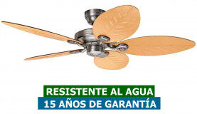 Hunter Ventilador De Techo Para Exterior Ipx4 Hunter 24325 Outdoor Elements Mimbre U Hoja De Palmera / Aluminio