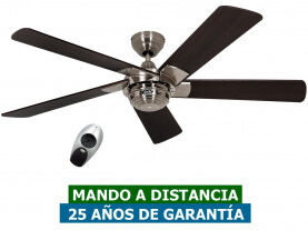 CasaFan Ventilador De Techo Casafan 9513265 Rotary 132 Wengué/ Cromo Satinado Bn-Wn