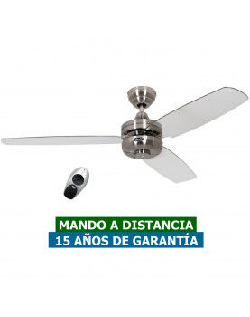 CasaFan Ventilador De Techo Casafan 9313217 Night Flight 132 Bn-Tr Transparente/ Cromo Cepillado