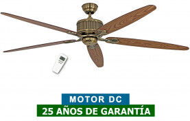 CasaFan Ventilador De Techo Casafan 518080 Eco Elements 180 Roble Antiguo O Nogal/ Latón Antiguo