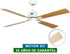 CasaFan Ventilador De Techo Con Luz Casafan 92352217 Eco Neo 132 Arce O Haya/ Blanco