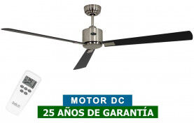 CasaFan Ventilador De Techo Casafan 942337 Eco Neo Iii 152cm Cromo Cepillado / Plateado O Wengué