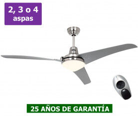 CasaFan Ventilador De Techo Con Luz Casafan 9313210 Mirage Gris Plateado/cromo Satinado