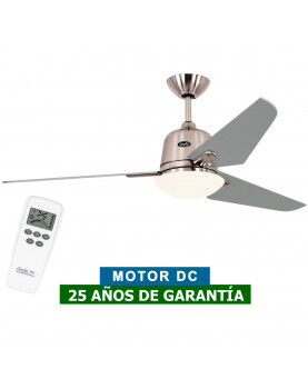 CasaFan Ventilador De Techo Con Luz Casafan 513285 Eco Aviatos 132 Gris Platedo/cromado