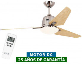 CasaFan Ventilador De Techo Con Luz Casafan 513250 Eco Aviatos 132 Arce / Cromo Satinado Bn-Ah