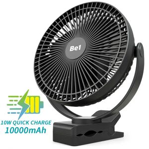 ATENGE Ventilateur a Clip a batterie Rechargeable de 8 pouces  ventilateur USB a circulation d'air