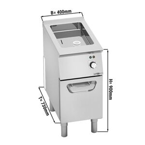 GGM Gastro - Braisière électrique multifonctions - 400mm - 11,5 litres - 4,8 kW - 1 cuve de gril fixe Argent - Publicité