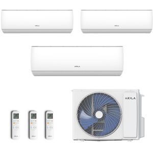 Akila - enako 89 - climatiseur réversible tri-split - 24000 btu - 3,5 kw + 2,7KW + 2,7KW - Air conditionné fixe - Blanc - Publicité