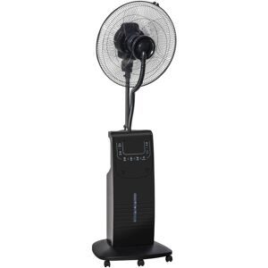 Homcom - Ventilateur sur pied 90W 3 vitesses D44.5cm Noir - Noir - Publicité
