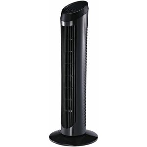 Ventilateur colonne oscillant Homcom 45W 3 vitesses H75cm Noir - Noir - Publicité