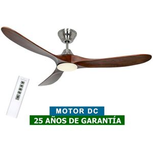 Casafan - Ventilateur de plafond avec lumière 315261 eco genuino-l 152cm bois massif noyer / chrome satiné - Publicité