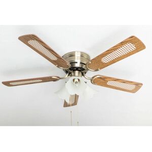 Ventilateur de plafond Kisa Deluxe ab Chêne / Noyer avec éclairage