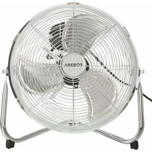 Arebos - Ventilateur sur pied 55W 3 vitesses D30cm Argent - Publicité