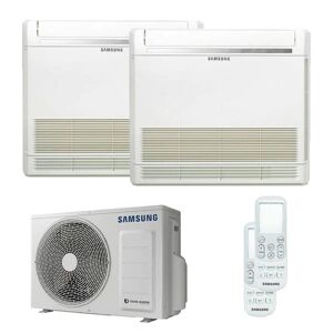 Climatiseur a console double split Samsung 9000 + 12000 BTU onduleur A +++ unite exterieure 4,0 kW