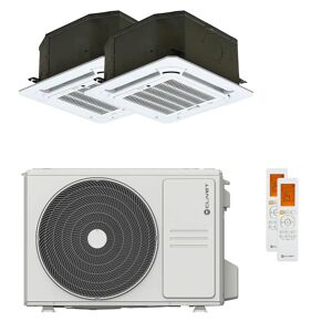 Climatiseur Clivet BOX 2 650x650 cassette double split 4 voies 9000+12000 BTU inverter A++ unite exterieure 5,3 kW